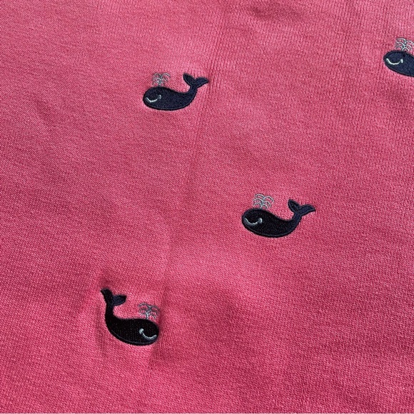 Vintage 90s Carole Little Pink All Embroidered Happy Whales Short Sleeve T-Shirt - Picture 4 of 11